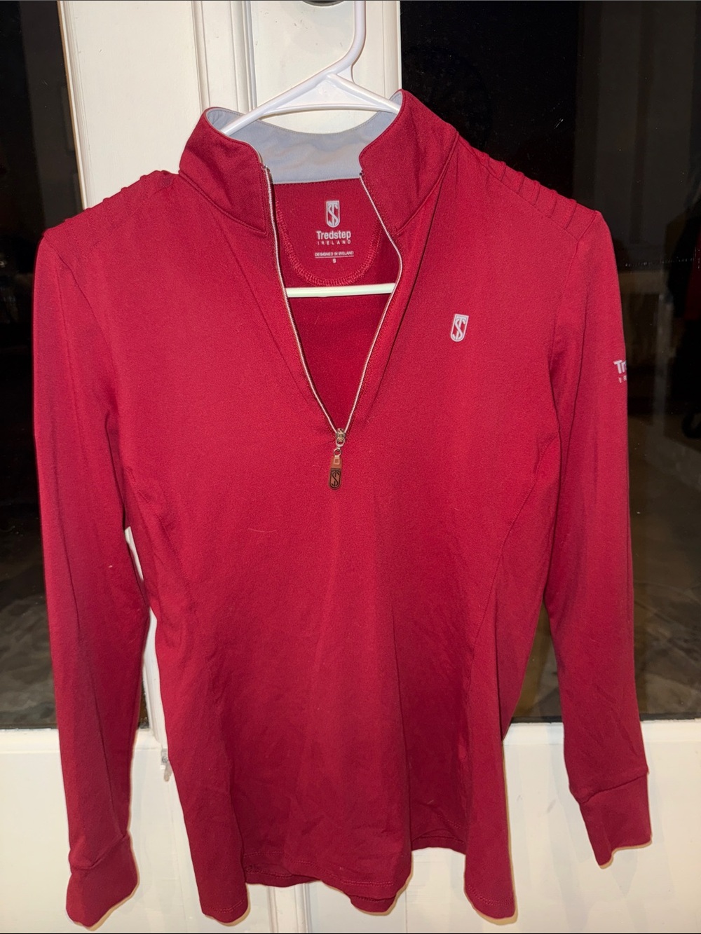 Women’s Red Quarter-Zip Riding Top
